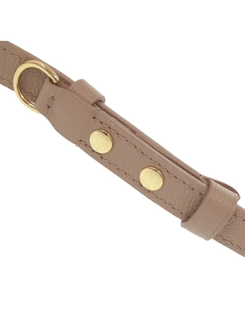 Louis Vuitton Shoulder Strap Leather Beige